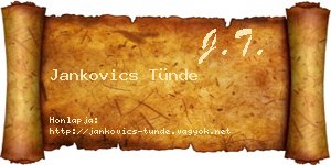 Jankovics Tünde névjegykártya